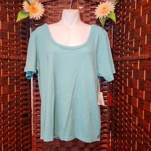 NEW A.N.A SHORT SLEEVES SHIRT  COLOR GREEN AQUA